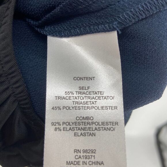 Tibi Coastal Blue Navy Long Sleeve V neck Wrap Bodysuit NWT Womens 2 MSRP 385$ - Picture 8 of 8